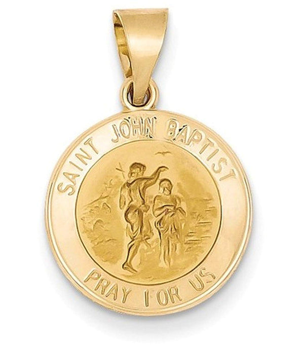 14k Yellow Gold St. John Baptist Medal Pendant (16X15MM)