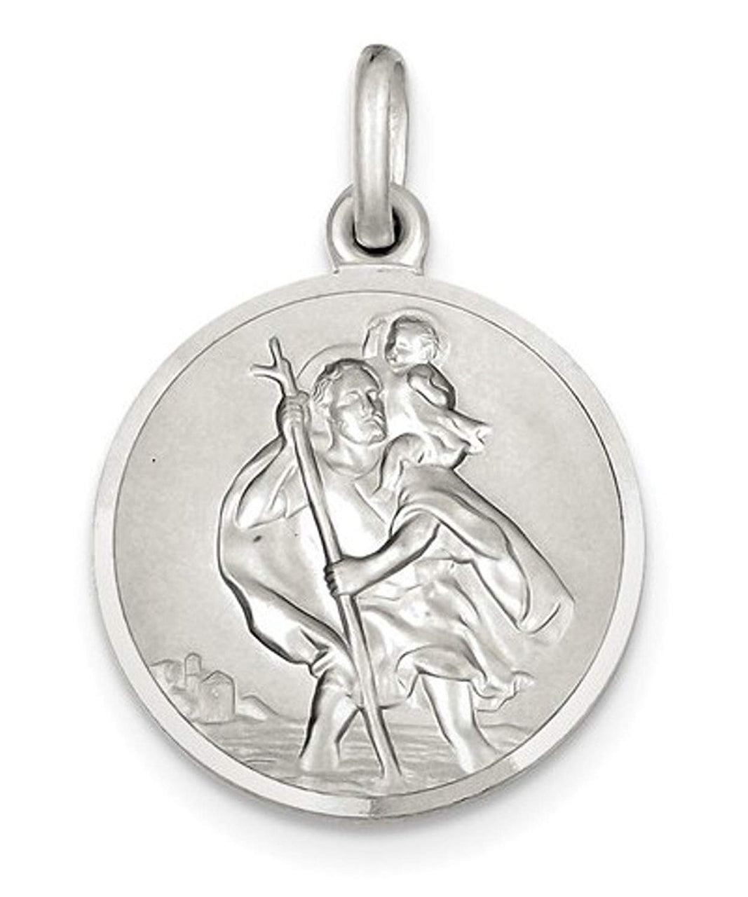 Sterling Silver St. Christopher Medal (35X25MM)