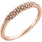 Cluster Beaded Comfort-Fit Ring, 14k Rose Gold, Size 9