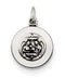 Sterling Silver Antiqued Baptismal Medal (17X12MM)