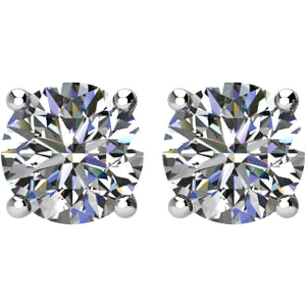 Ave 369 1 1/2 Ct 14k White Gold Diamond Stud Earrings (1.50 Cttw, GH Color, SI1 Clarity)