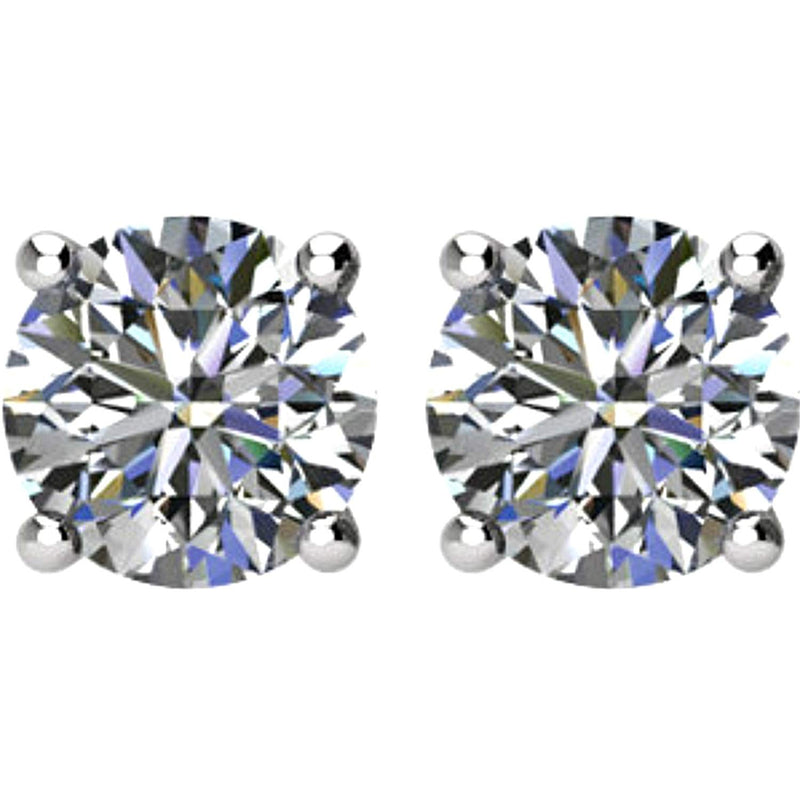Ave 369 1 1/2 Ct 14k White Gold Diamond Stud Earrings (1.50 Cttw, GH Color, SI1 Clarity)