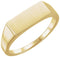 Men's 14k Yellow Gold Brushed Signet Ring (7x15 mm)