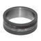 Dinosaur Bone, Gibeon Meteorite 8mm Comfort-Fit Sandblasted Titanium Ring