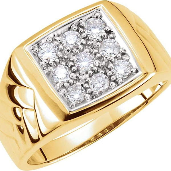 9 stone gold best sale ring