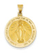 14k Yellow Gold Miraculous Medal Pendant (31X22MM)