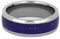 Lapis Lazuli 8mm Comfort-Fit Titanium Wedding Band, Size 7.25