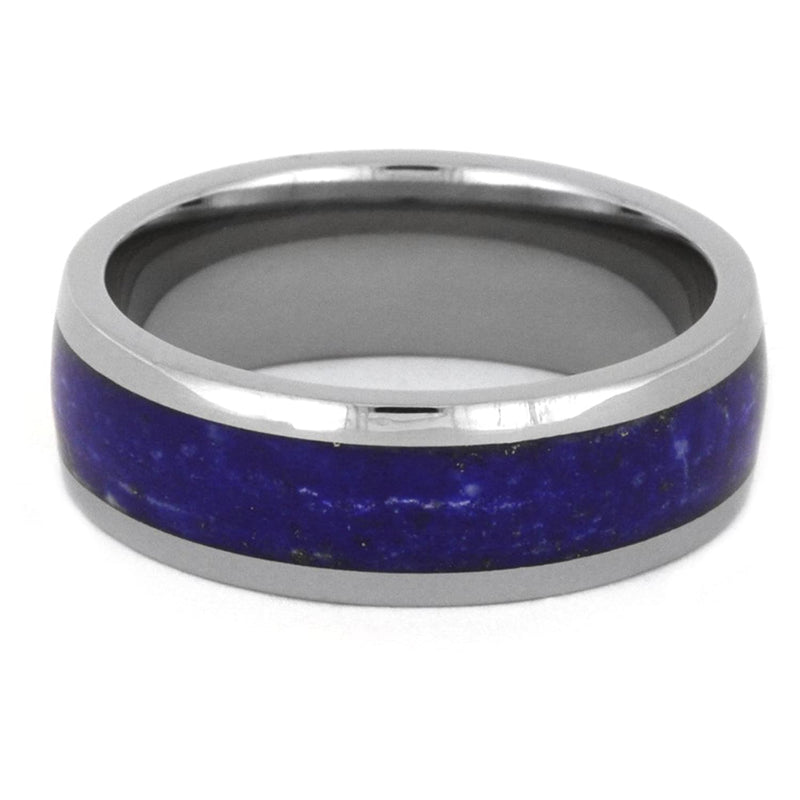 Lapis Lazuli 8mm Comfort-Fit Titanium Wedding Band