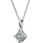 Diamond Cluster Pendant 14k White Gold Necklace, 18" (1/3 Cttw)