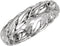 14k White Gold 5mm Hand-Woven Braided Band