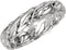 14k White Gold 5mm Hand-Woven Braided Band