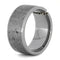 Charles & Colvard Moissanite, Gibeon Meteorite 11mm Comfort-Fit Tuxedo Titanium Band, Size 10.75