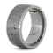 Charles & Colvard Moissanite, Gibeon Meteorite 11mm Comfort-Fit Tuxedo Titanium Band, Size 15.25