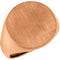 Men's Closed Back Brushed Signet Ring, 18k Rose Gold (18 mm)