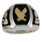 Men's Onyx Eagle Ring, Sterling Silver, 10k Yellow Gold, 12k Green and Rose Gold Black Hills Gold Motif