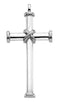 Cross Rhodium-Plated 14k White Gold Pendant (49X26.25MM)