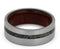 Nephrite Jade, Bloodwood Sleeves 8mm Comfort-Fit Matte Titanium Band, Size 8.25