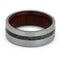 Nephrite Jade, Matte Titanium 8mm Comfort-Fit Bloodwood Band