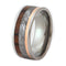 Gibeon Meteorite, Ironwood, Copper 8mm Comfort Fit Titanium Wedding Band, Size 13