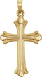 Fleury Hollow Cross 14k Yellow Gold Pendant (33.8X17.7 MM)