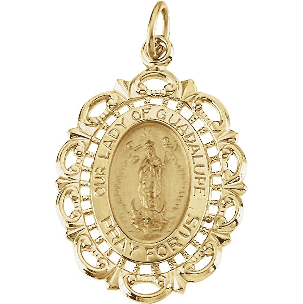 14k Yellow Gold Our Lady of Guadalupe Medal (25x18 MM) – The Men's ...