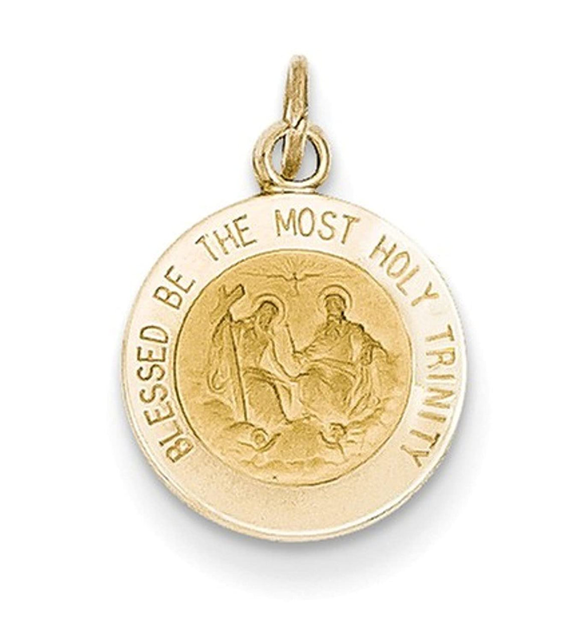 14k Yellow Gold Holy Trinity Medal Charm (17X12MM)