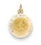 14k Yellow Gold Holy Trinity Medal Charm (17X12MM)