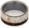 Light Deer Antler, Ironwood 8mm Comfort-Fit Matte Titanium Wedding Band, Size 12.25