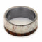 Light Deer Antler, Ironwood 8mm Comfort-Fit Matte Titanium Wedding Band