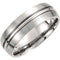 Titanium 7mm Comfort Fit Satin Dome Band, Size 8.5