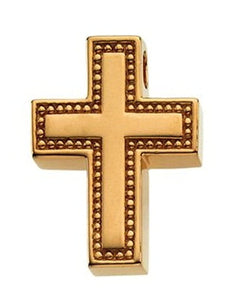 Coticed Cross 18k Yellow Gold Pendant (21X16.25MM)