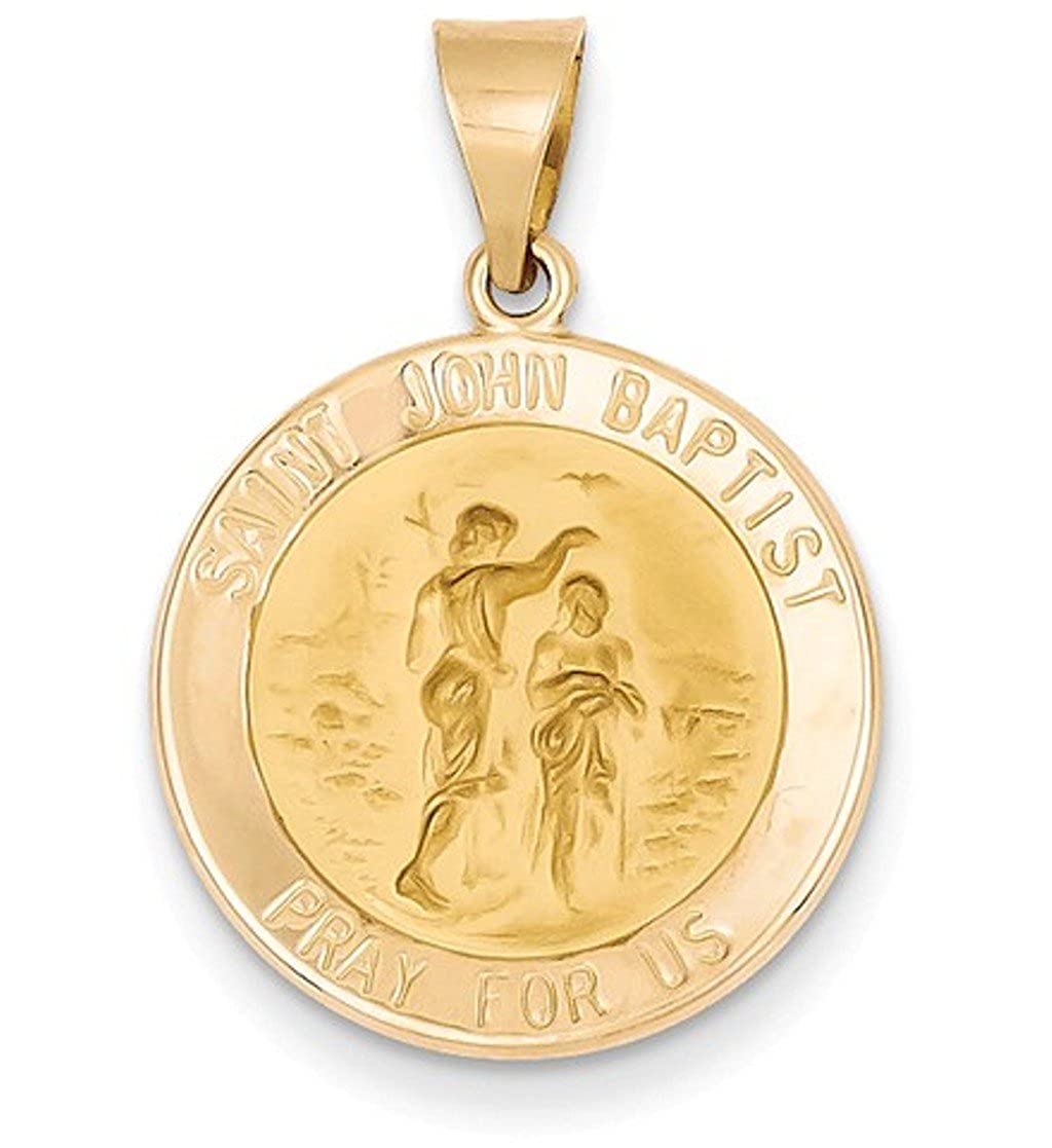 14k Yellow Gold St. John Baptist Medal Pendant (21X19MM)