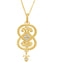 Diamond Granulated Design 14k Yellow Gold Pendant Necklace, 18" (.08 Cttw)