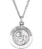 Sterling Silver First Communion Medal Necklace, 18" (18 MM)