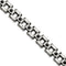 Men's Polished Stainless Steel Black Diamonds Bracelet 8.5" (1 Ctw)