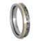 Mimetic Meteorite, 14k Rose Gold 4mm Comfort-Fit Titanium Wedding Band