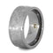 White Sapphire, Lapis Lazuli, Gibeon Meteorite 8mm Comfort-Fit Titanium Band