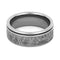 Gibeon Meteorite, Grooved Titanium Pinstripes 8mm Comfort-Fit Titanium Band