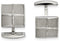 Stainless Steel Block Textured Square Cuff Links, 22.57X17.08MM