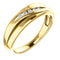 Men's 7-Stone Diamond Wedding Band, 14k Yellow Gold (.10 Ctw, Color G-H, SI2-SI3 Clarity) Size 10