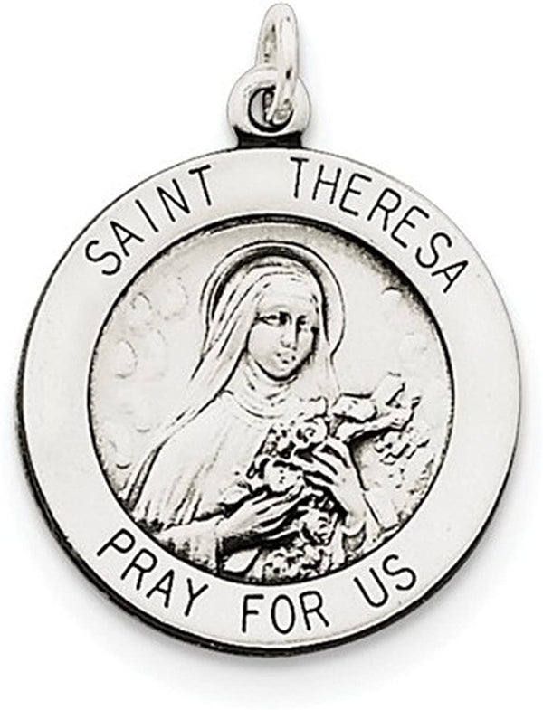 Sterling Silver St. Theresa Medal (25X20MM)