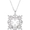 Rhodium Plate Sterling Silver 'Triumphant' Quatrefoil Cross CZ Necklace, 18"