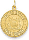 14k Yellow Gold US Coast Guard St. Christopher Medal Pendant (25X19MM)