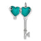 Rhodium Plate Sterling Silver Key to Your Heart Locket