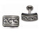 Tribal Collection Brushed Grey, Black Titanium Thorn Cuff Links