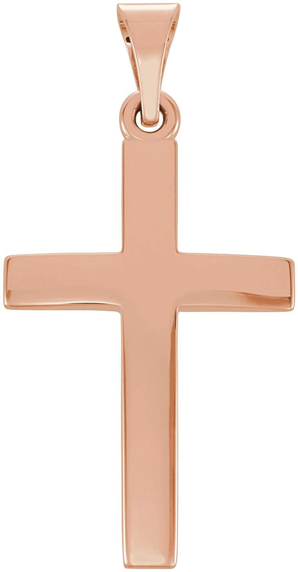 Cross Pendant, 14k Rose Gold (23.70x11.50MM)