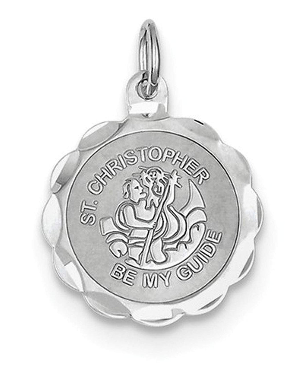 Sterling Silver St. Christopher Medal Charm (22X26MM)