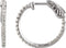 CZ Inside-Outside Hoop Earrings, Sterling Silver (41.5MM)