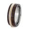 Bolivian Rosewood, Guitar String 8mm Comfort-Fit Titanium Wedding Band