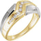 Men's 10-Stone Diamonds Channel Set 8.9mm 14k Yellow and White Gold Band, Size 13